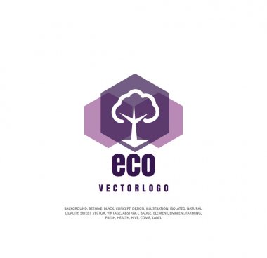 ağaç logosu, organik Bahçe, şirket işareti, nesne silüeti Bahçe. Vektör çizim, iş kavramı