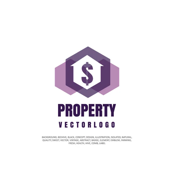 Logo of real estate, sale of real estate and purchase, object of silhouette. Vector illustration, concept of trade — Stock Vector