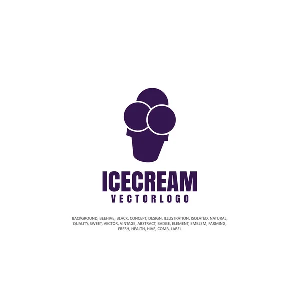 Ice cream ikony, silueta objektu. Vektorové ilustrace — Stockový vektor