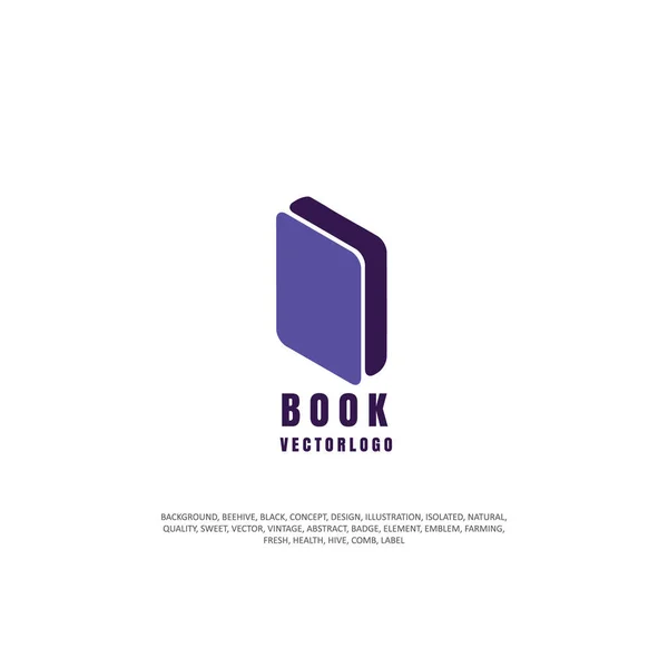 Vectorillustratie, abstract boek logo, boekenmarkt. Ontwerp voor het web, de wereld van de lezing. Het concept van de bibliotheek — Stockvector