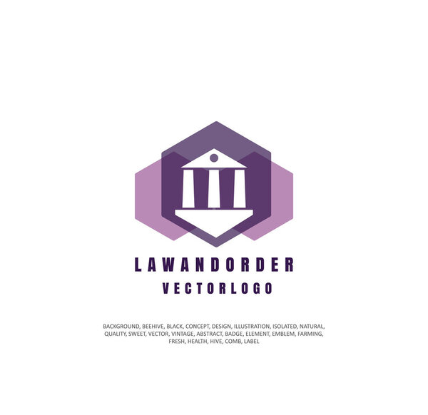 logo, law and order, object silhouette. Vector illustration