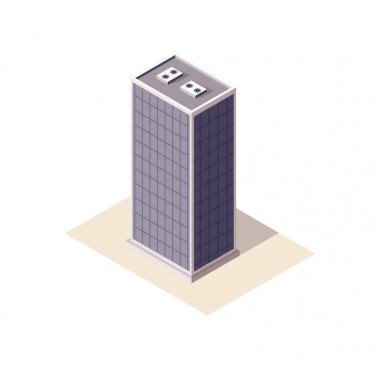 Emlak toplantıda, vektör çizim, üç boyutlu house, dekoratif, modern ev