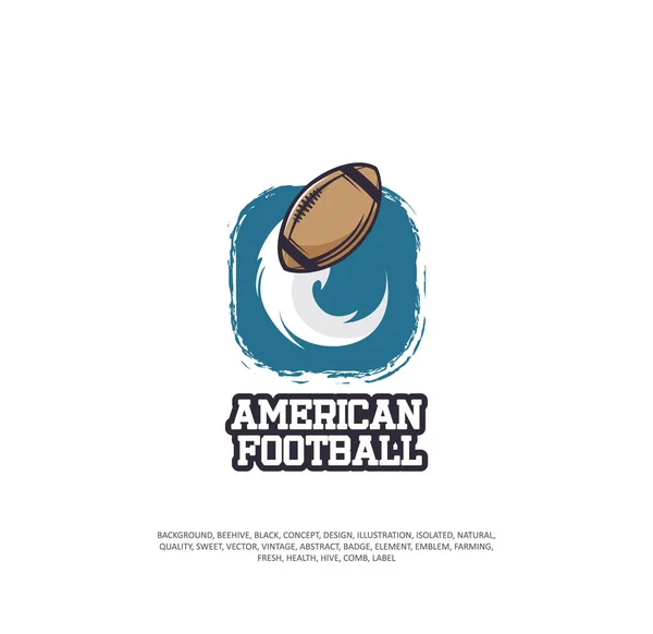 ボール アメリカン フットボールのロゴ。ベクトル イラスト スポーツ、サッカーのアイコン — ストックベクタ