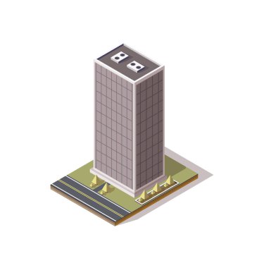 Emlak toplantıda, vektör çizim, üç boyutlu house, dekoratif, modern ev