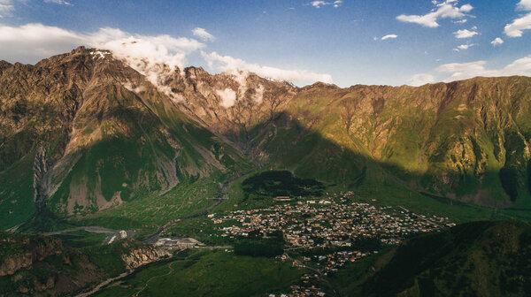 City in mountains