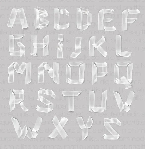 Векторний набір алфавіт рваний папір — стоковий вектор