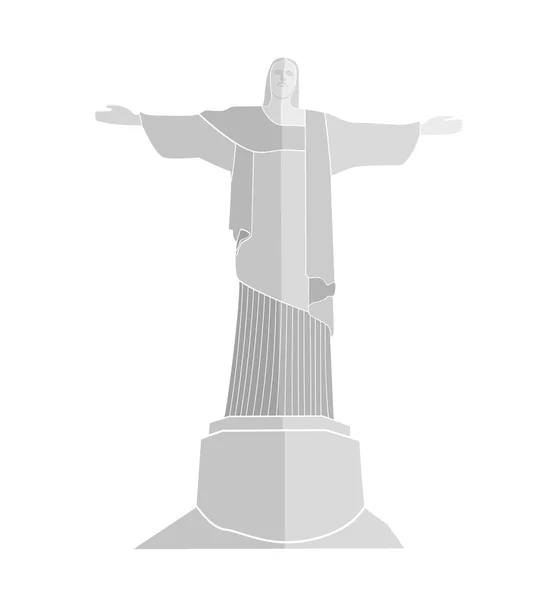 Estatua de Cristo en Río de Janeiro — Archivo Imágenes Vectoriales