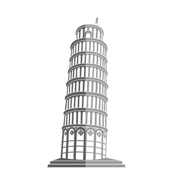 Scheve toren van pisa — Stockvector