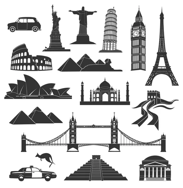 Set of city  landmarks — Stock Vector