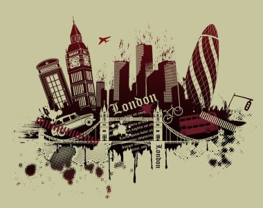 Londra yerlerinden kompozisyon