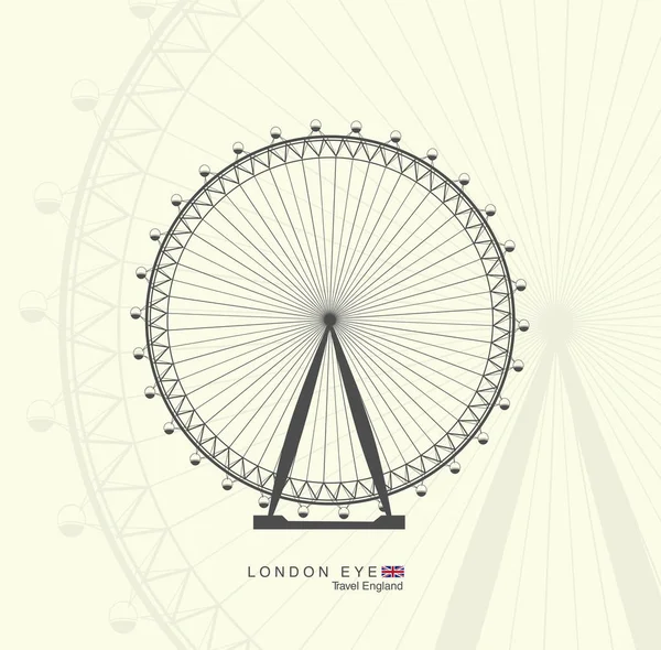 Reuzenrad London eye — Stockvector