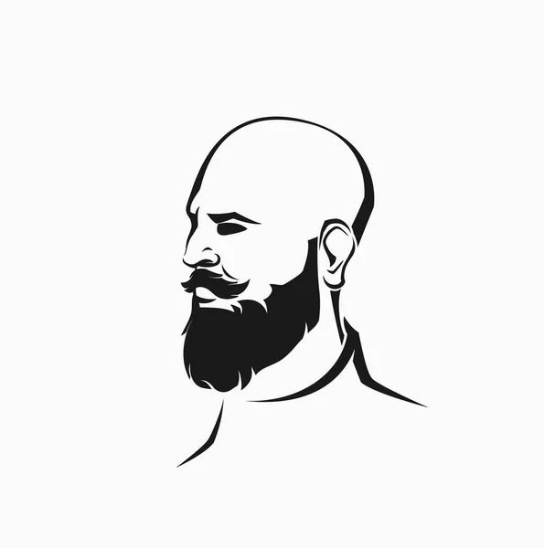 Hipster personagem masculino com barba — Vetor de Stock