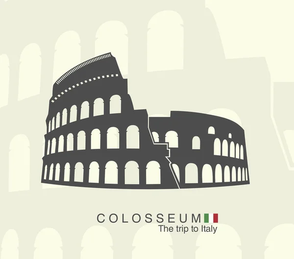 Coliseo romano en roma, italia — Vector de stock