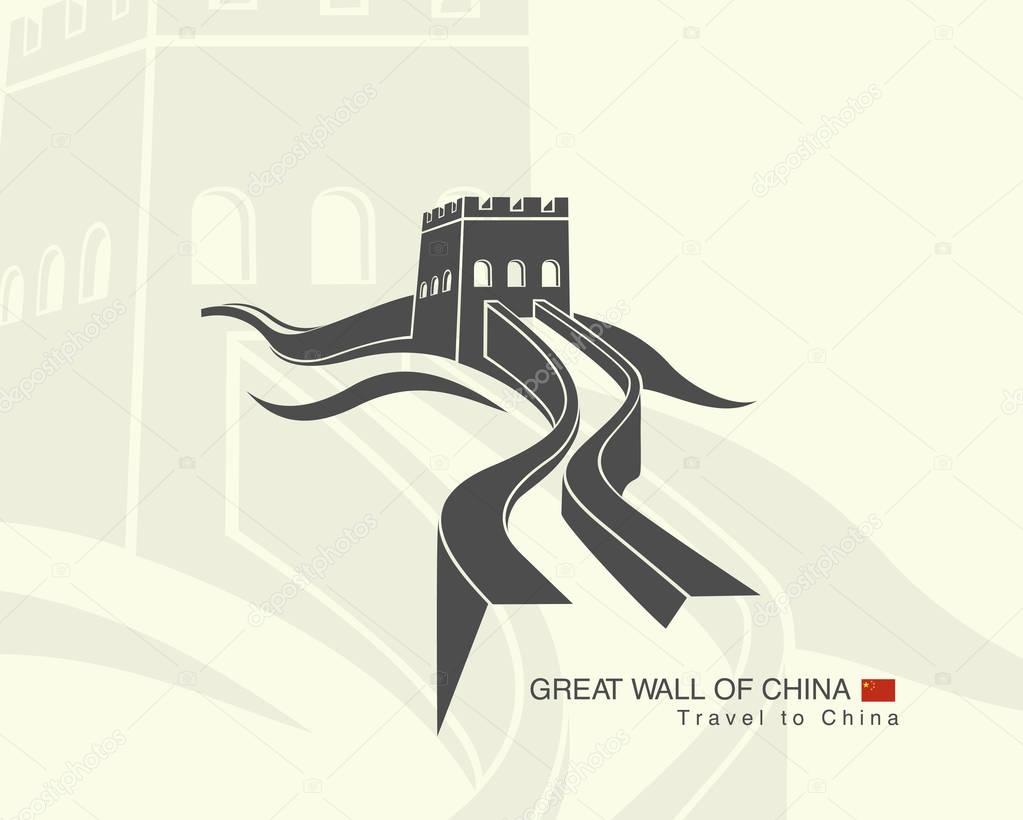 Great wall of China. vector illustration