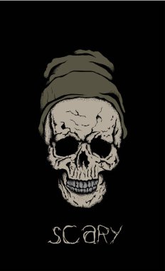 korkunç kafatası şapkalı 