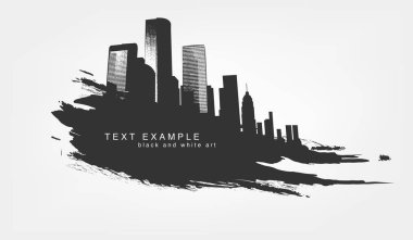 siyah şehir simge yapılar kümesi