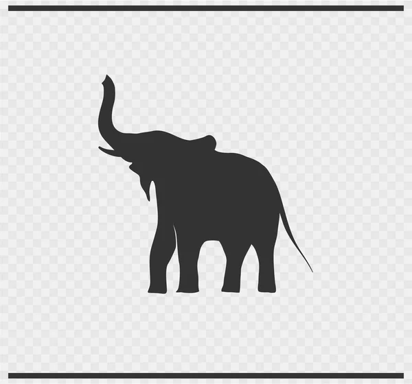 Elefant Symbol schwarze Farbe — Stockvektor
