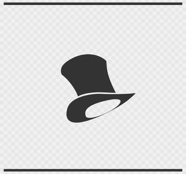 Icona cappello colore nero — Vettoriale Stock