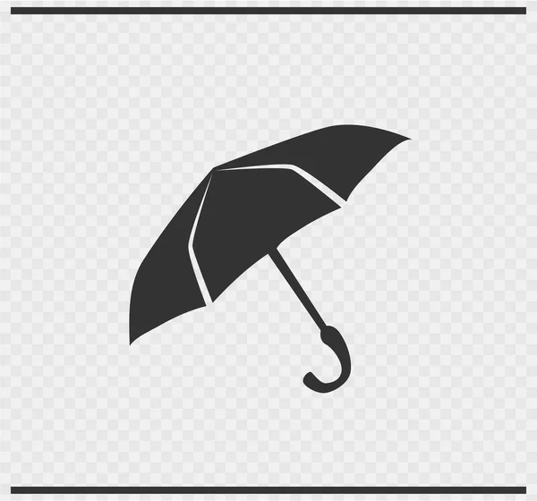 Şemsiye simge siyah renk — Stok Vektör