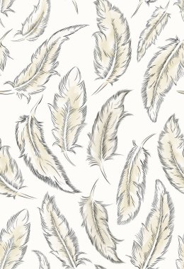 kuş tüyleri pastel sorunsuz çizimi
