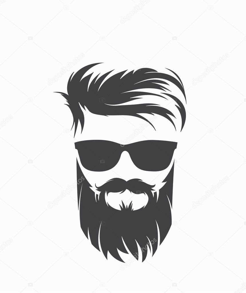 mens hairstyle and haircut with beard mustache