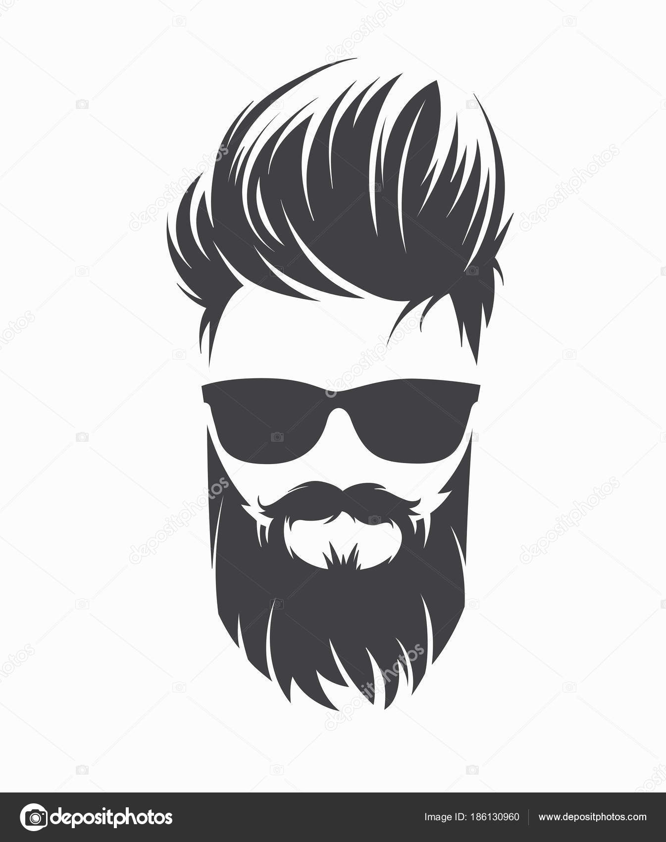 Mens Hairstyle Haircut Beard Mustache Stock Vector C Panaceadoll