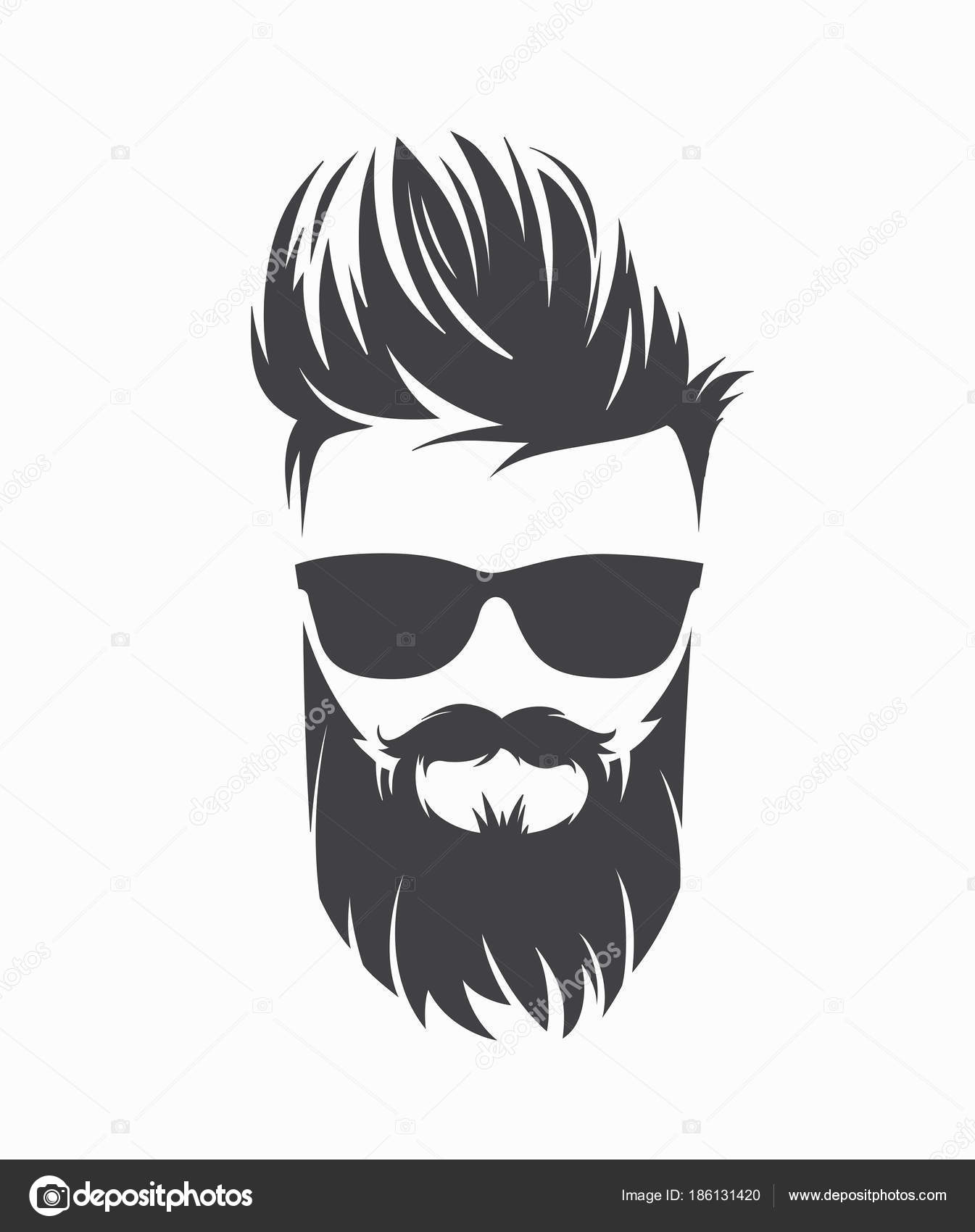 Mens Hairstyle Haircut Beard Mustache Vector Image By C Panaceadoll Vector Stock 186131420