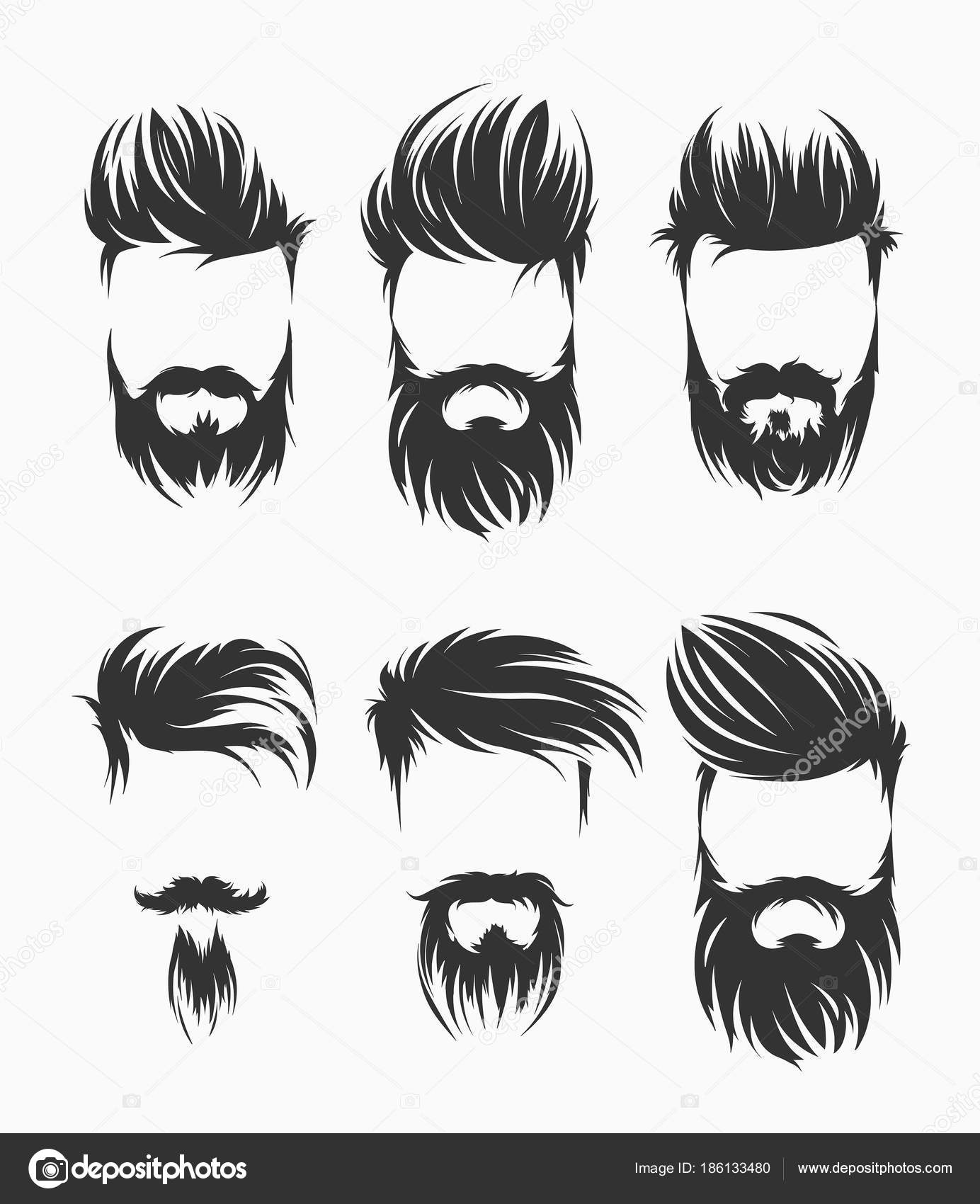 Mens Hairstyle Beard Mustache Stock Vector Image by ©PanaceaDoll #186133480