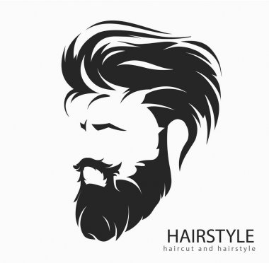 Erkek saç ve sakal bıyık ile hirecut