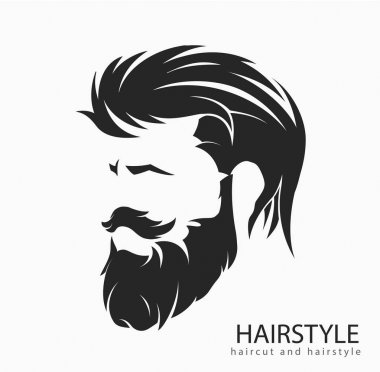 Erkek saç ve sakal bıyık ile hirecut