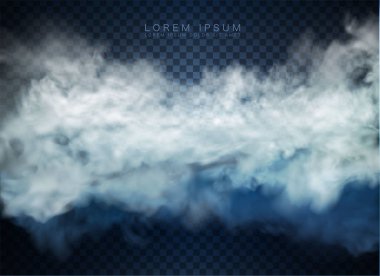 şeffaf arka planda izole sis ve duman