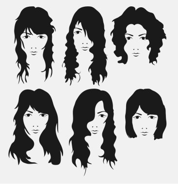 kız saç stili ve yüzü olan bir hirecut.