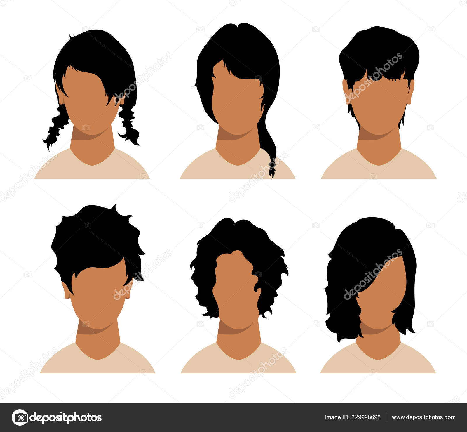 Girls and mans hairstyles and haircut with face Stock Vector Image by ©PanaceaDoll #329998698 Girls and mans hairstyles and haircut with face Stock Vector Image by ©PanaceaDoll #329998698