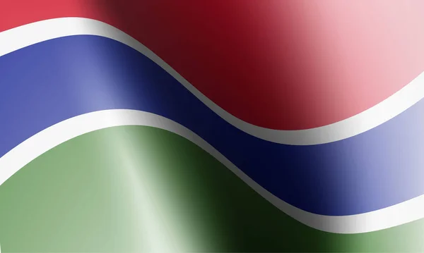 Golf vlag van land met schaduw en schittering in illustratie — Stockvector
