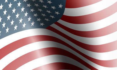 Ülkenin bayrağını gölgeli ve resimde parlayan