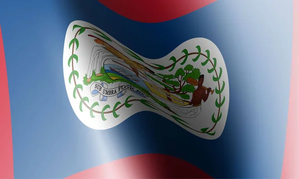 Σημαία κύμα της χώρας με σκιά και λάμψη στην απεικόνιση — Διανυσματικό Αρχείο