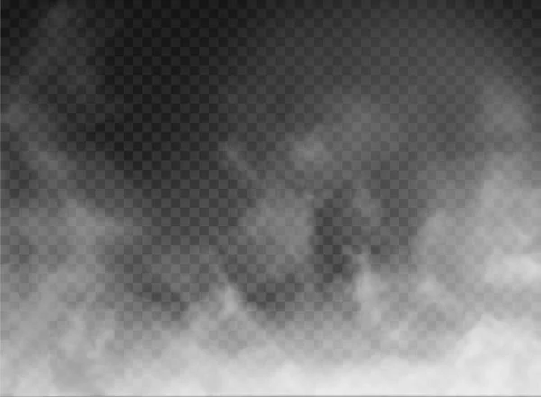 透明な背景に隔離された霧と煙 — ストックベクタ