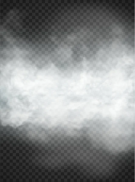 Туман Дим Ізольовані Прозорому Фоні — стоковий вектор