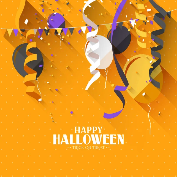 Halloween platte achtergrond — Stockvector
