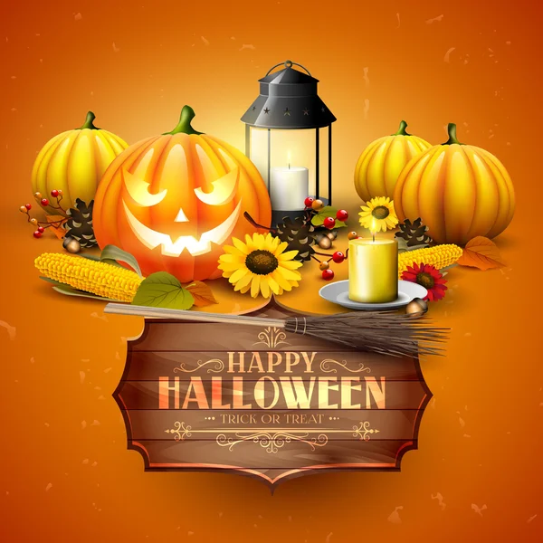 Fondo tradicional de Halloween — Vector de stock