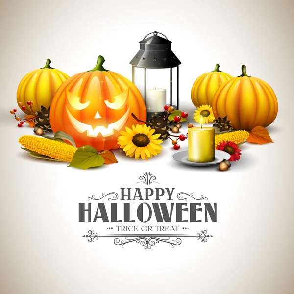 Halloween greeting card — Stock Vector