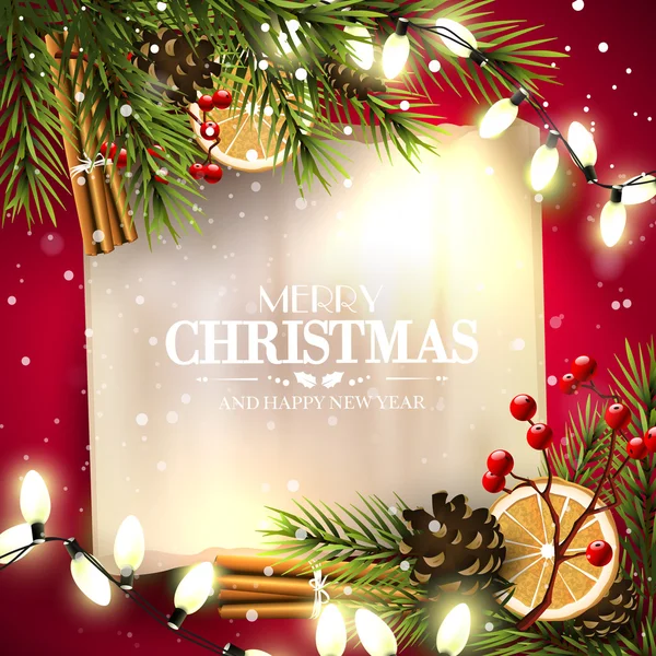 Χριστουγεννιάτικη κάρτα χαιρετισμού — Διανυσματικό Αρχείο