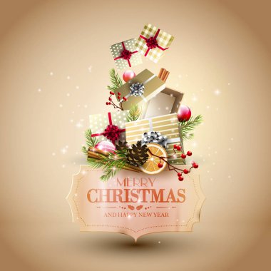 lüks Noel tebrik kartı