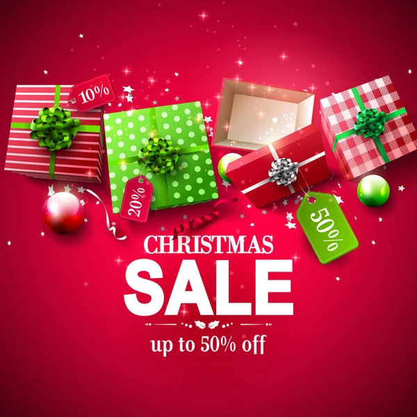 Cartaz de venda de Natal —  Vetores de Stock