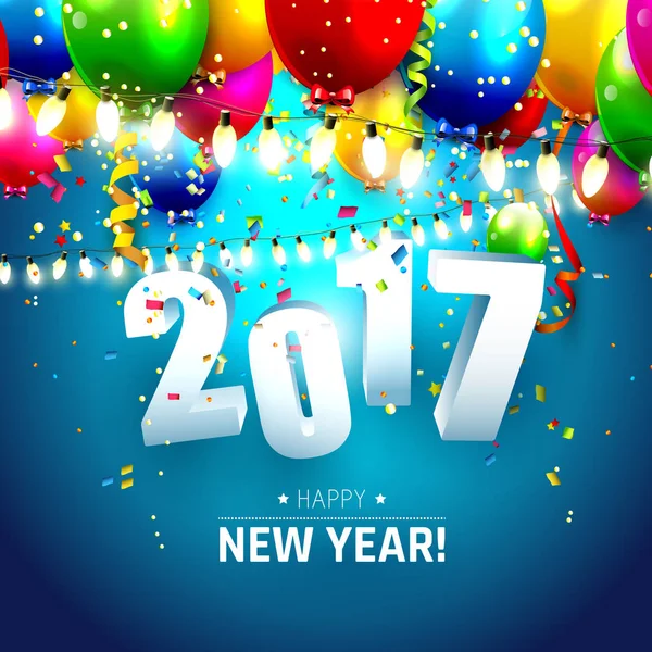 Happy New Year 2017 — Stock Vector