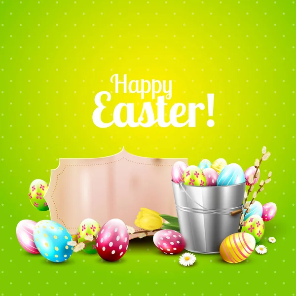 Cute Easter greeting card — Stock Vector