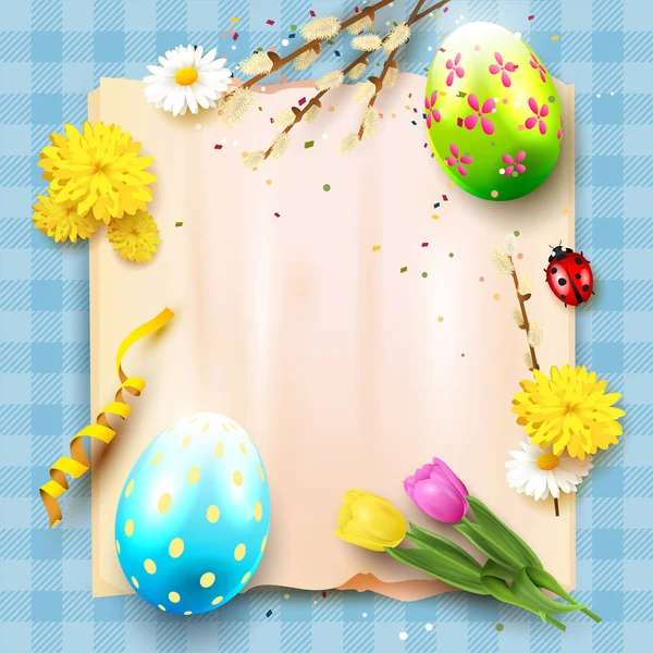 Cute Easter background — Stock Vector