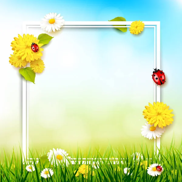 Lente zonnige achtergrond — Stockvector