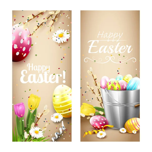 Easter vertical banners — Stock Vector