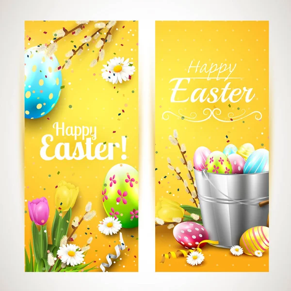 Easter vertical banners — Stock Vector